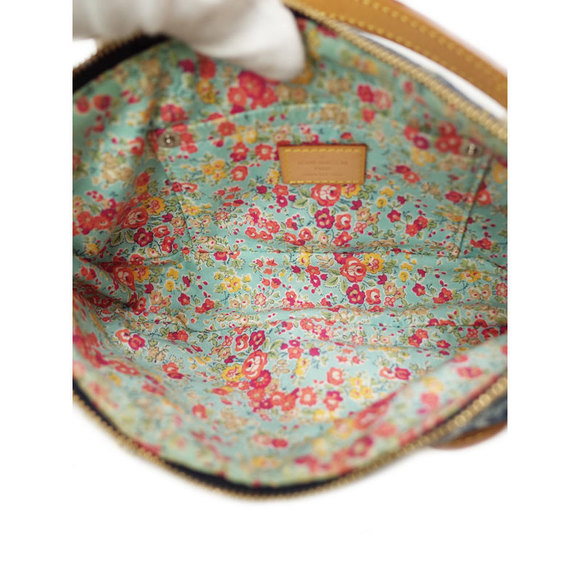 Louis Vuitton Monogram Denim Patchwork Pouch Bag Blue - Picture 3 of 9